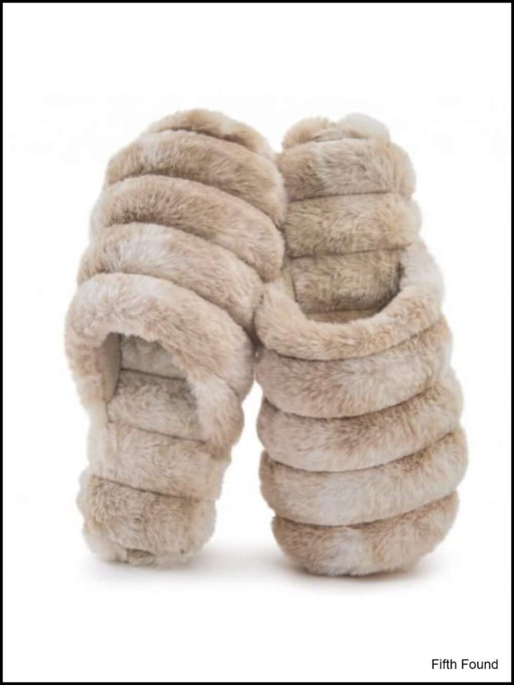 Women's Fuzzy Ribbed Plush Faux Fur Slippers Memory Foam Non-Slip Indoor Outdoor